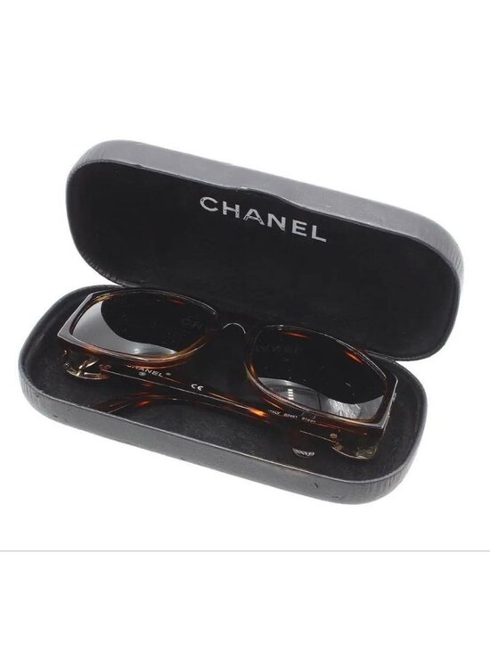 Chanel Side CC Logo Tortoiseshell Sunglasses Eyewear